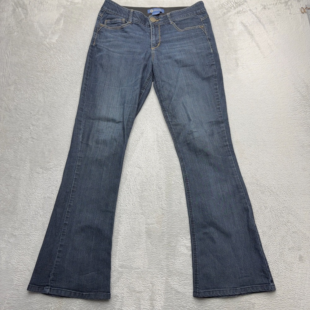 Democracy Jeans Women 10 Blue Ab'solution Bootcut Dark Wash Stretch Denim